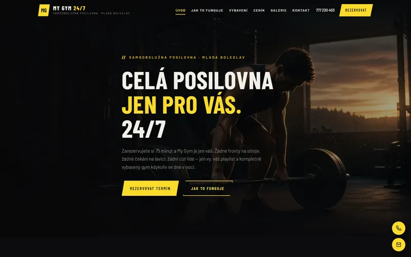 Náhled webu My Gym 24/7