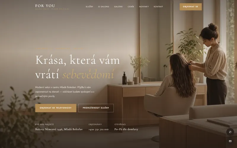 Náhled webu Salon For You